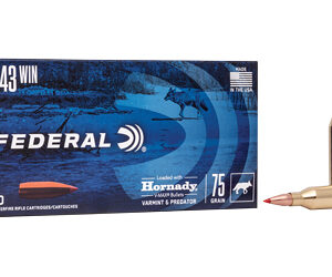 Federal Varmint & Predator rifle Ammunition .243 Win 75 gr V-Max 20/ct