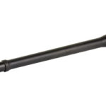 Long black cylindrical tube with a small opening on the left and a larger capped end on the right.