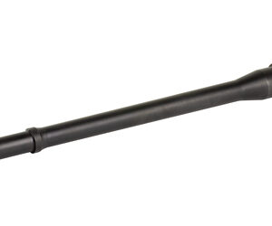 Long black cylindrical tube with a small opening on the left and a larger capped end on the right.