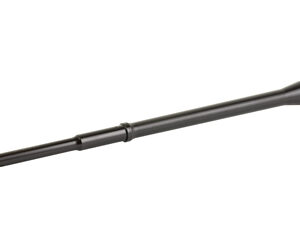 Long metal cylindrical rod with segmented sections and threaded ends, lying diagonally.