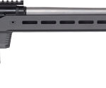 Modern bolt-action precision rifle with an adjustable chassis, long free-floating handguard, and detachable magazine.