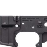 Black AR-15 lower receiver with Aero Precision markings and serial numbers