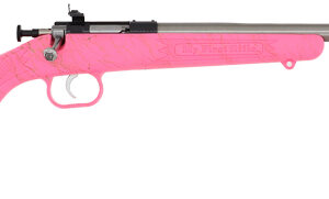 Keystone Crickett "My First Rifle" .22 LR Single Shot 16.1" Barrel Pink with Gold Webbing