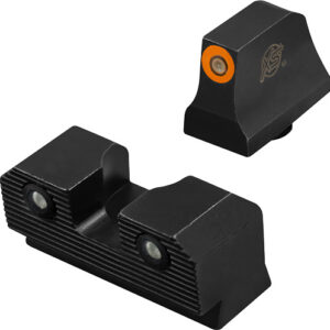 XS Sight Systems R3D 2.0 Suppressor Height Night Sights for Glock 42/43/43x/48 Orange Front with Black Rear