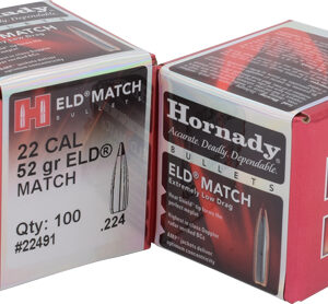 Hornady ELD Match Bullets with Heat Shield 22 cal .224" 52 gr ELD MATCH 100/ct