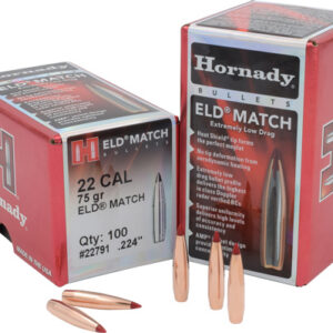 Hornady Match Bullets .22 cal .224" 75 gr BTHP MATCH 100/ct