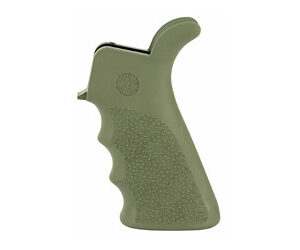 Hogue AR-15/M-16 Rubber Beavertail Grip with Finger Grooves-OD Green