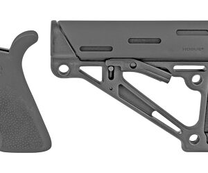 Hogue AR-15/M-16 Kit - Finger Groove Beavertail Grip & Over-Molded Collapsible Buttstock - Mil-Spec Buffer Tube Black
