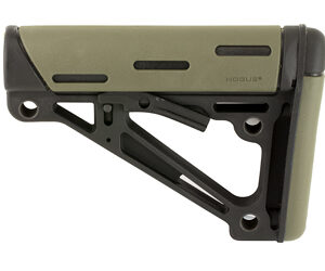 Hogue AR-15/M-16 OM Collapsible Buttstock Assembly with Buffer Tube and Hardware-Desert Tan Rubber