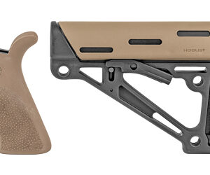 Hogue AR-15/M16 Kit Overmolded Beavertail Grip & Collapsible Mil-Spec Buffer Tube Buttstock FDE