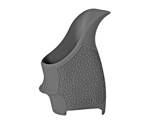 Ergonomic pistol grip with a textured panel and finger groove on the side.