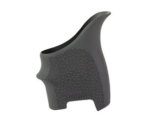 Gray plastic ergonomic shell with a textured grip and curved protrusion; looks like a component or housing part.