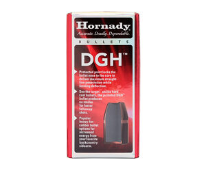 Front of a red Hornady DGH product box, with the Hornady logo at the top and large 'DGH' letters visible.