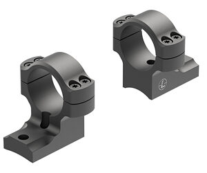 Two gray clamp-style mounting brackets with circular openings for a rod or tube, shown from an isometric angle on a white background.