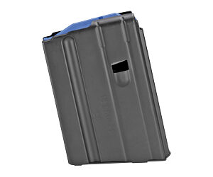 Gray plastic fuel can (jerry can) with a blue cap, used to store and transport fuel.