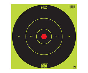Pro-Shot Splatter Shot 12 in Green Bullseye Tag Paper Target 5/ct