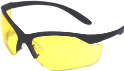 Howard Leight UVEX Vapor II Shooting Glasses Anti-Fog Black with Amber Lens