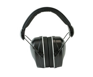 Over-ear black headphones with a padded headband and silver accents, facing forward.