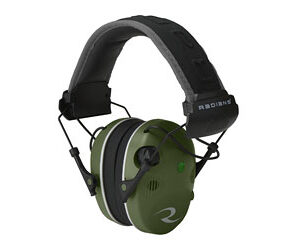 Radians Quad Mic Electronic Earmuff 3.5mm Stereo Jack 24NRR Military Green/Black