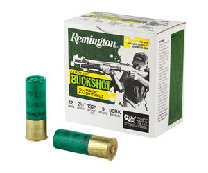 Remington Buckshot 12 ga 2-3/4" 9 plts #00 1325 fps 25/ct