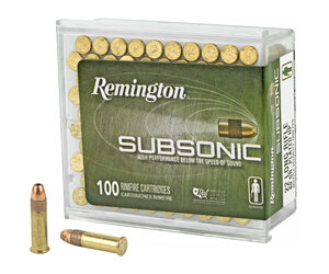 Remington Subsonic Rimfire Ammunition .22 LR 40gr HP 1050 fps 100/ct