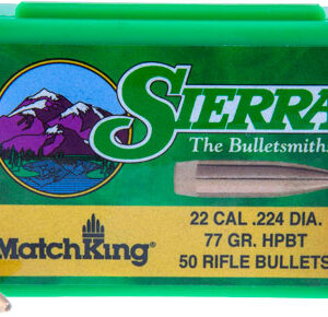 Sierra MatchKing Long Range Specialty Bullets .22 cal 77 gr HPBT MATCH CANN 50/ct