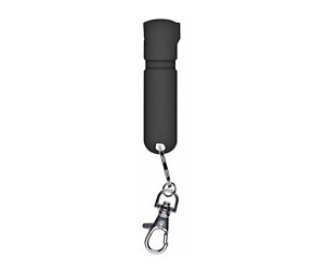 Sabre Mighty Discreet Pepper Spray with Snap Clip Keychain Black Clamshell