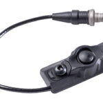 Inline sensor module with a short cable and metal connector at one end, mounted by two small screws