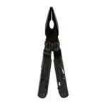 Locking pliers (vise-grip) with adjustable jaws and black handles ready to grip.
