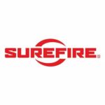 SureFire logo in red with a curved ring around the word SUREFIRE on a white background