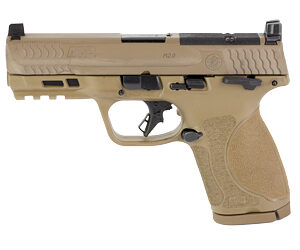Smith & Wesson M&P 9 M2.0 Compact Handgun 9mm Luger 15rd 4" Barrel FDE Optic Ready Thumb Safety