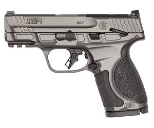 S&W M&P 9 M2.0 Metal Compact OR Handgun 9mm Luger 15rd Magazine(2) 3.6" Barrel Tungsten Gray Cerakote Thumb Safety
