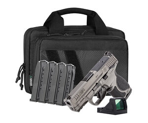 S&W M&P9 Metal M2.0 Handgun Bundle 9mm Luger 15rd Magazine(5) 3.6" Barrel Thumb Safety Viridian RFX11 and Savior Bag