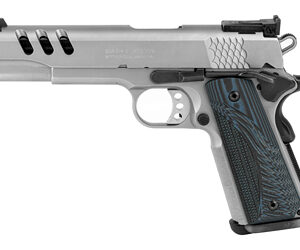 S&W PC Model 1911 Handgun .45 ACP 9rd Magazine 5" Stainless Barrel Blue Grip