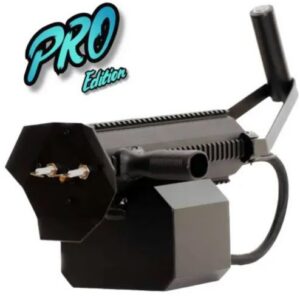 Compact electric coil winding tool with roller, handle, and power cord labeled 'PRO Edition'