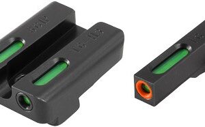 Truglo TFX Pro Next Gen Tritium & Fiber Optic Xtreme Handgun Sight - Sig Sauer #6 front / #8 rear - Orange Outline Front/Rear Green