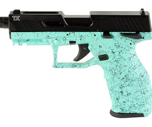 Taurus TX22 Gen 2 Handgun .22 LR 16&22rd Magazines (2) 4.6" Barrel Cyan Splatter Grip/Black Slide