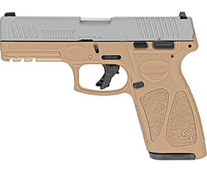 Taurus G3 Full Size Handgun 9mm Luger 17/rd 4" Barrel Stainless Steel and Tan with Steel Sights