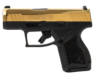 Taurus GX4 Handgun 9mm Luger 11rd (1) & 13rd (1) Magazines 3" Barrel Gold Slide and Black