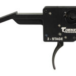 Timney Triggers two-stage rifle trigger assembly with curved lever and mounting plate