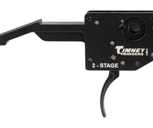 Timney Triggers two-stage rifle trigger assembly with curved lever and mounting plate