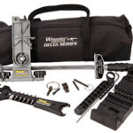 Wheeler Delta Series gunsmithing tool kit with carrying bag and assorted alignment and installation tools.