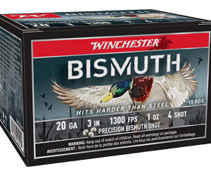 Winchester Bismuth Shotshell 20ga 3" 1oz 1300 fps #4 15/ct