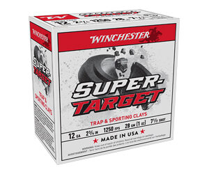 Winchester Super-Target Shotshells 12 ga 2-3/4" 1 oz 1250 fps #7.5 25/ct