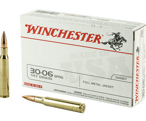 Winchester USA Rifle Ammunition .30-06 Sprg 147 gr. FMJ 3020 fps 20/ct