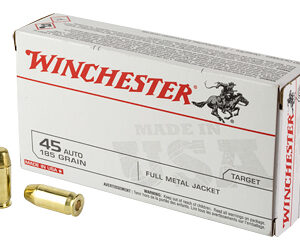 Winchester USA Handgun Ammunition .45 ACP 185 gr. FMJ 910 fps 50/ct