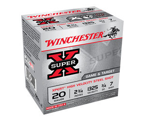 Winchester Xpert Steel Shotshells 20 ga 2-3/4" 3/4 oz 1325 fps #7 25/ct