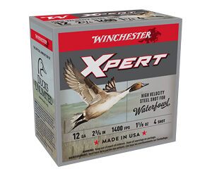 Winchester Xpert High-Velocity Steel Shotshells 12 ga 2-3/4" 1-1/8 oz 1400 fps #4 25/ct