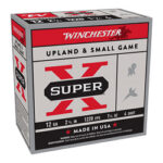 Box of Winchester Super-X Upland & Small Game shotgun shells, 12 gauge, 2¾ inches, Made in USA.