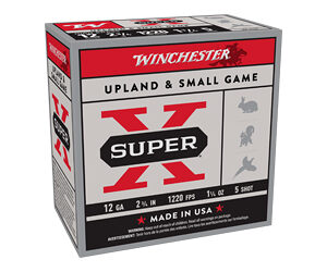 Winchester Super X Upland & Small Game Shotshells 12ga 2-3/4" 1-1/4oz 1220 fps #5 25/ct